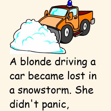 A Blonde Gets Lost In A Snowstorm