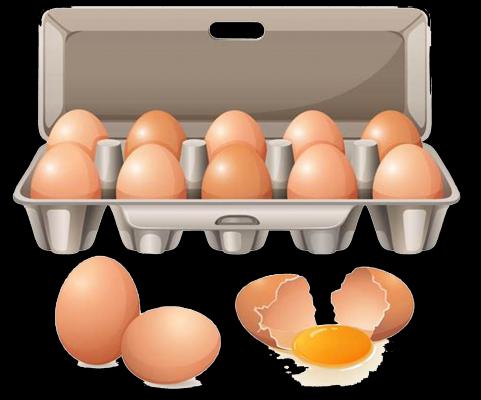 A Boy Was Cycling With A Basket Of Eggs