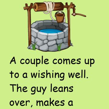 A Couple Comes Up To A Wishing Well