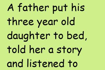 A Father Put His Three Year Old Daughter