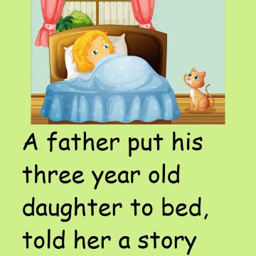 A Father Put His Three Year Old Daughter