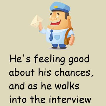 A Guy Goes To The Us Postal Service To Apply For A Job