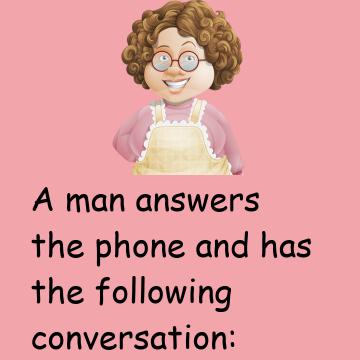 A Man Answers The Phone