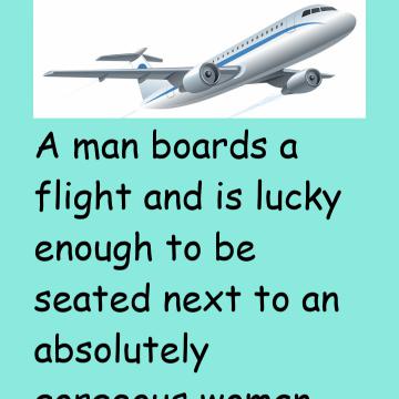 A Man Boards A Flight