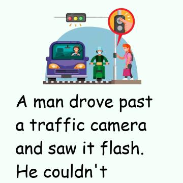 A Man Drove Past A Traffic Camera