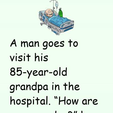 A Man Goes To Visit His 85-year-old Grandpa
