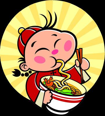 A Man Having Lunch At A Chinese Restaurant