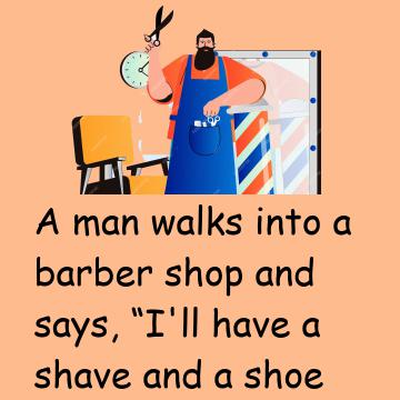 A Man Walks Into A Barber Shop