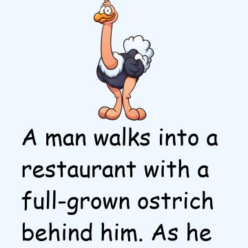 A Man Walks Into A Restaurant