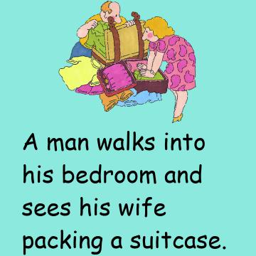 A Man Walks Into His Bedroom