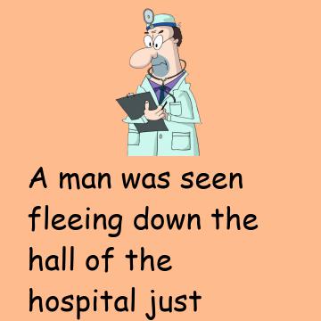 A Man Was Seen Fleeing Down