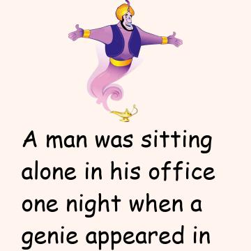 A Man Was Sitting Alone In His Office
