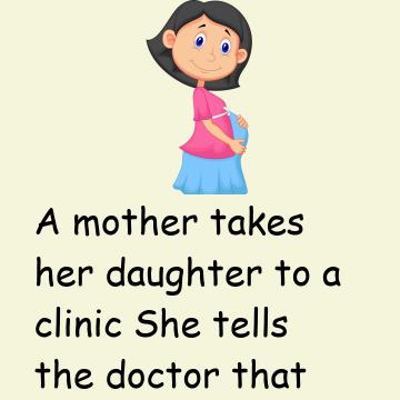 A Mother Takes Her Daughter To A Clinic