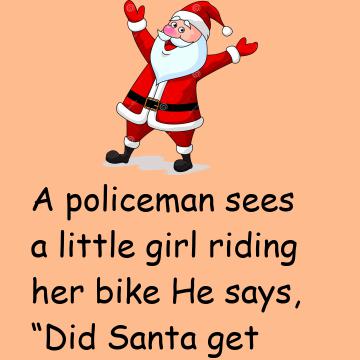 A Policeman Sees A Little Girl Riding