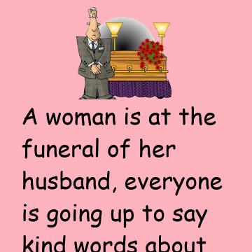 A Woman Is At The Funeral Of Her Husband