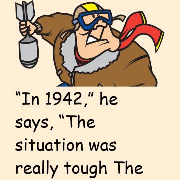 A Ww2 Pilot Is Giving A Speech At School