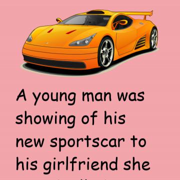 A  Young Man Was Showing Of His New Sportscar