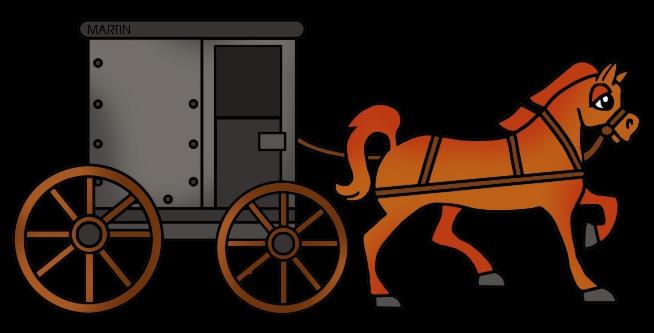 An Amish Lady Driving Her Horse-Drawn Buggy