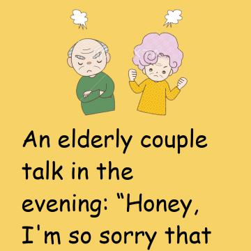 An Elderly Couple Talk In The Evening