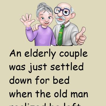An Elderly Couple Was Just Settled
