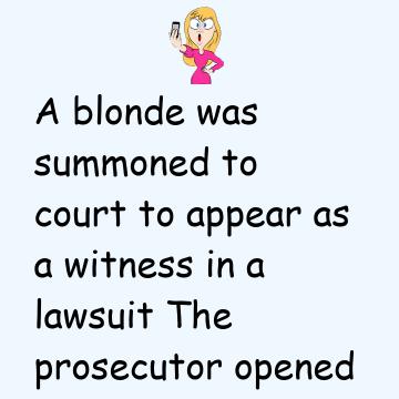 Funny: A Blonde Was Summoned To Court To