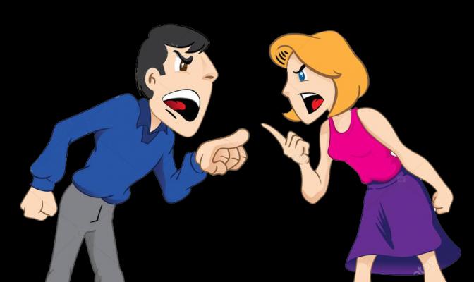 Husband And His Wife Are Having A Fight