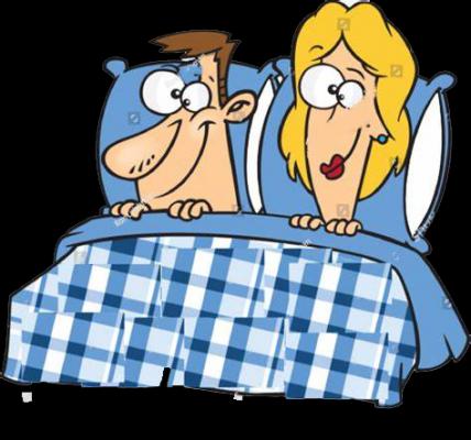Husband And Wife Are Getting All Snugly In Bed