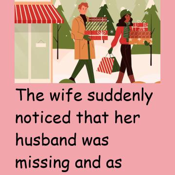 Husband And Wife Go Christmas Shopping