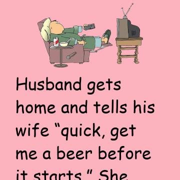 Husband Gets Home And Tells His Wife