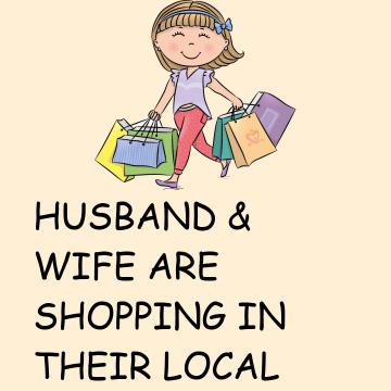 Husband & Wife Are Shopping In Their Local
