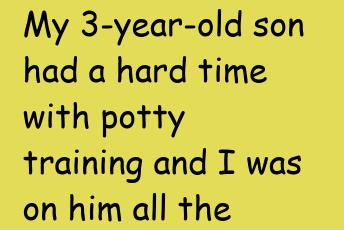 My 3-year-old Son Had A Hard Time With Potty