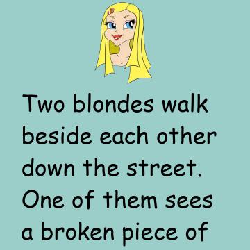 Two Blondes Walk Beside Each Other