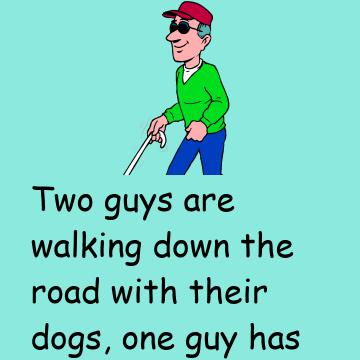 Two Guys Are Walking Down The Road