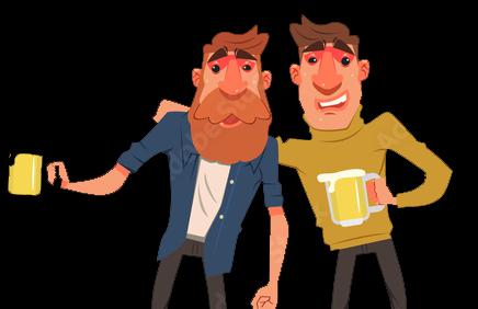 Two Men Are In A Bar Getting Drunk
