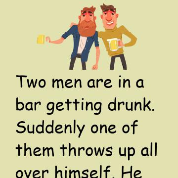 Two Men Are In A Bar Getting Drunk