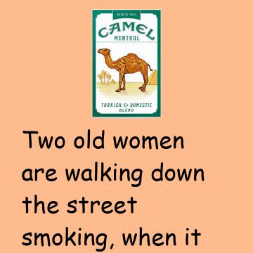 Two Women Smoking, And One Has A Brilliant Trick