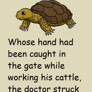 While Suturing Up A Cut On The Hand