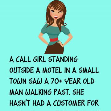 A Call Girl Standing Outside A Motel