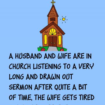 A Husband And Wife Are In Church