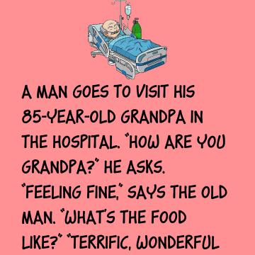 A Man Goes To Visit His 85-year-old Grandpa