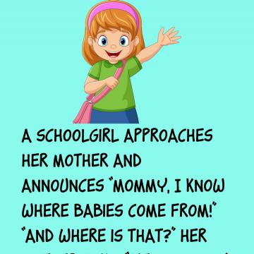 A Schoolgirl Approaches Her Mother