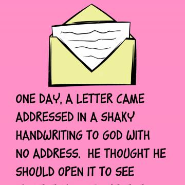 An Old Lady Writes To God Asking For Money