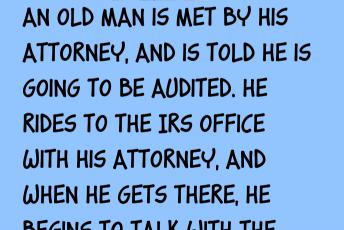 An Old Man Is Met By His Attorney