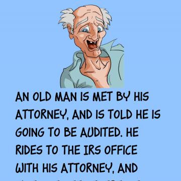 An Old Man Is Met By His Attorney