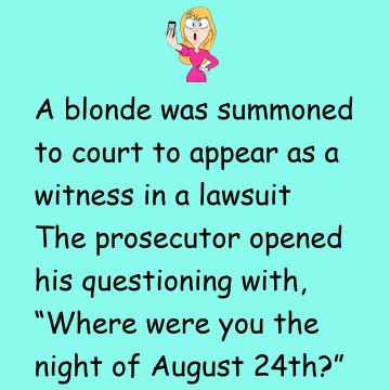 Funny: A Blonde Was Summoned To Court To