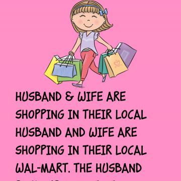 Husband & Wife Are Shopping In Their Local