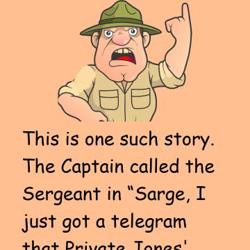 Tactless Sergeant Has To Deliver The Shocking News