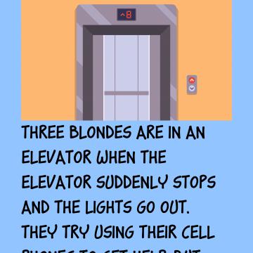 Three Blondes Are In An Elevator
