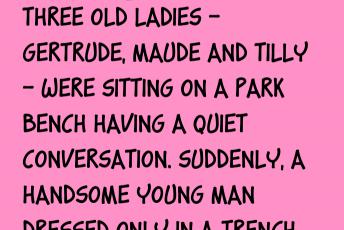 Three Old Ladies And The Flasher