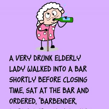 Very Drunk Old Woman